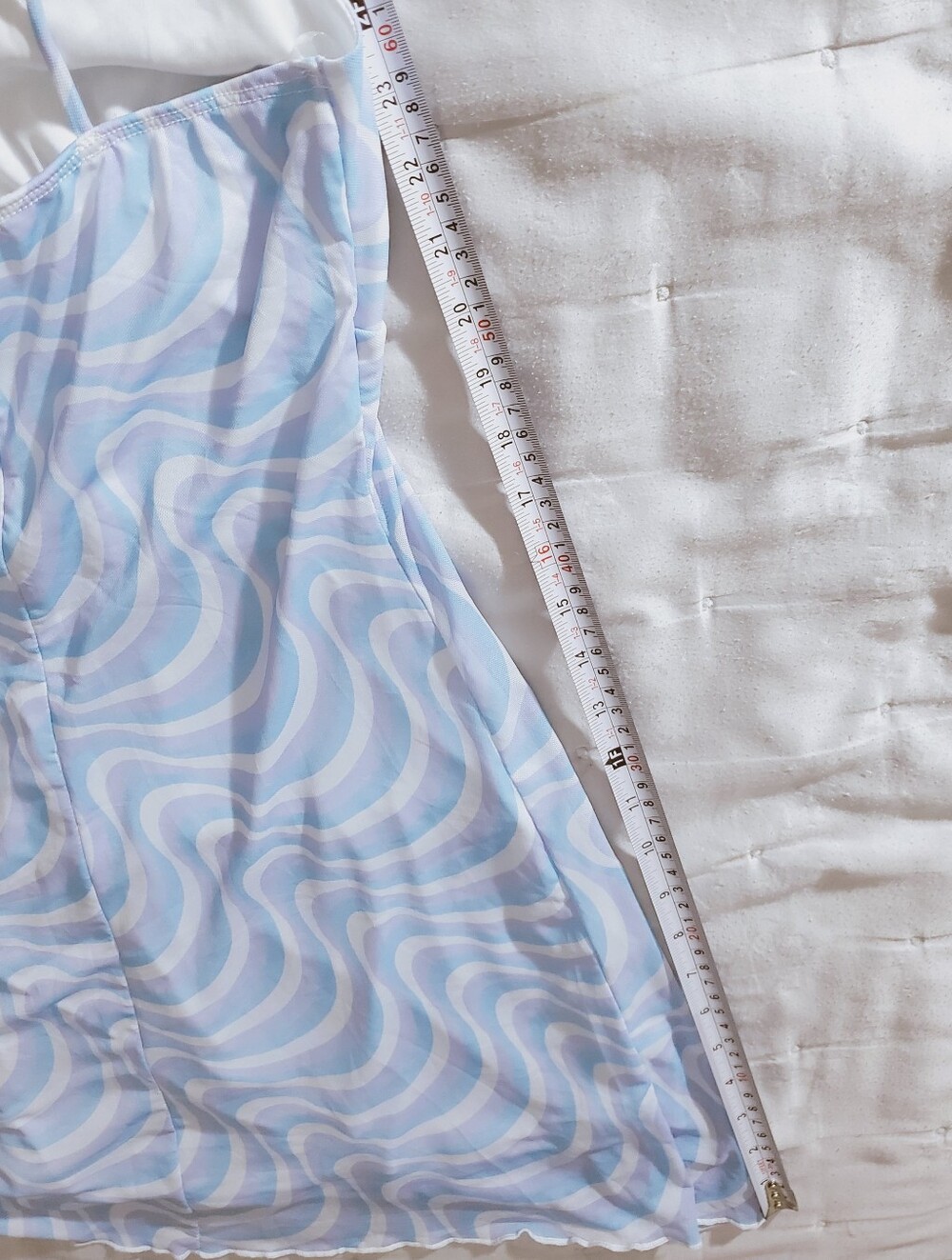 CAUTION TO THE WIND Rare Retro Hippie Psychedelic Swirl Soft Slip Dress - Picture 5 of 8